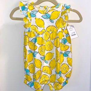 NWT Carters lemon romper 6MOS